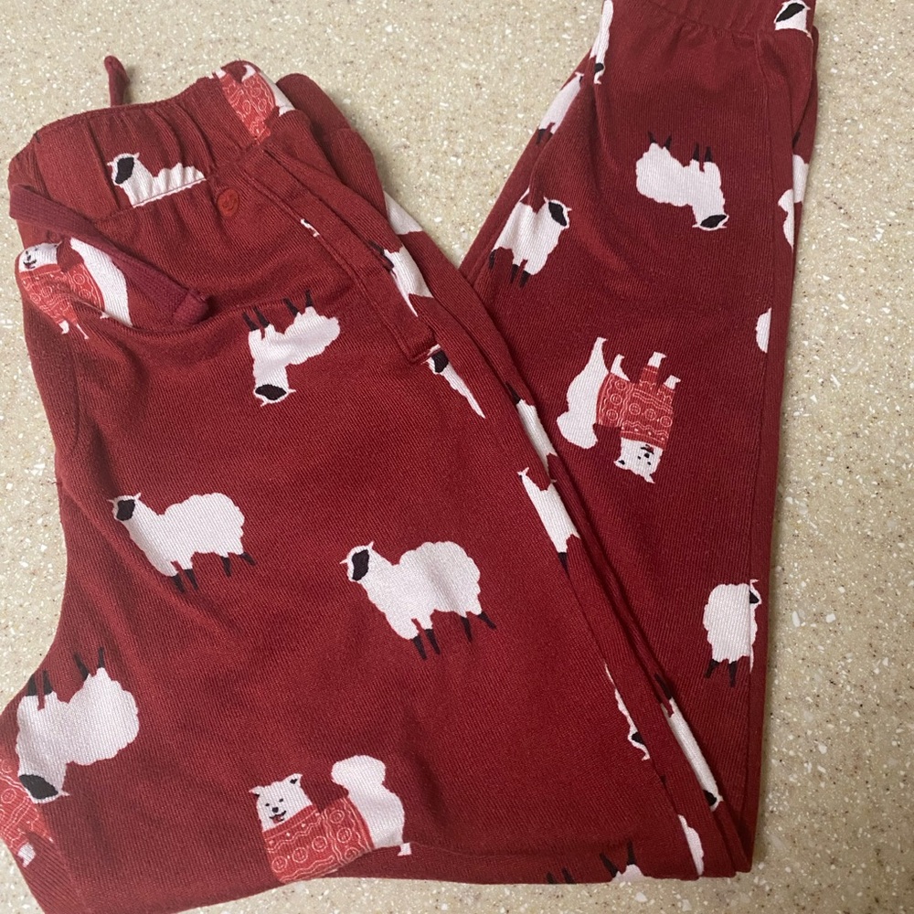 Gilly Hicks Red and White Pajama Bottoms Cozy Sleepwear
